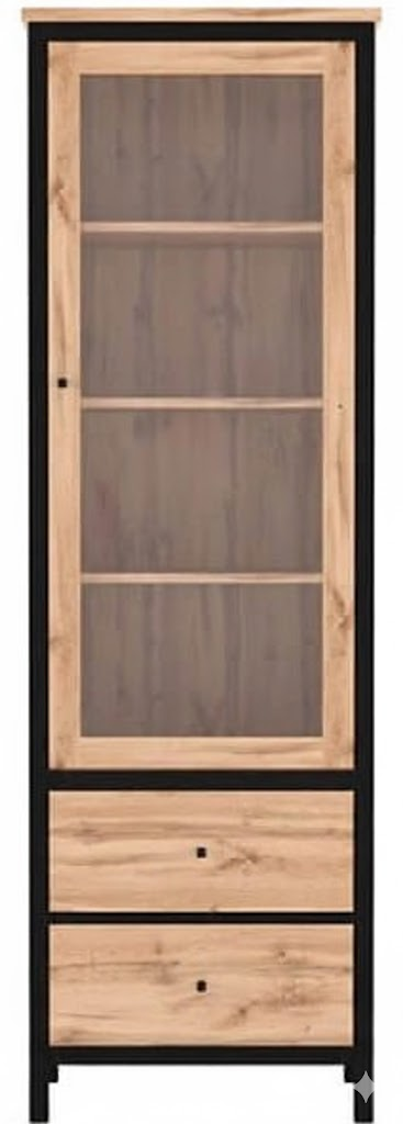 Шкаф-витрина Гербор REG1W2S 62x39x193см коричневый купить,NaN