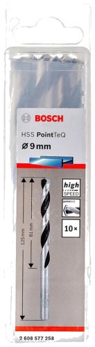 Сверло Bosch по металлу, спиральное 2608577258 9 мм, 1 шт. - ForteMarket Сверло Bosch по металлу, спиральное 2608577258 9 мм, 1 шт. купить,0