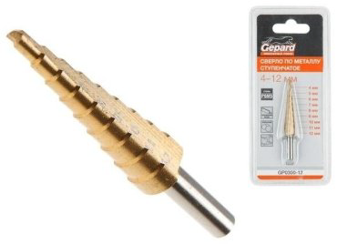 Сверло Gepard по металлу, ступенчатое GP0300-12 12 мм, 1 шт. купить,NaN