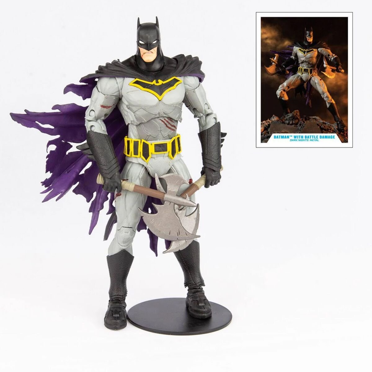 Фигурка McFarlane DC Multiverse Dark Nights Batman with Battle Damage MCF15012 18см купить,NaN