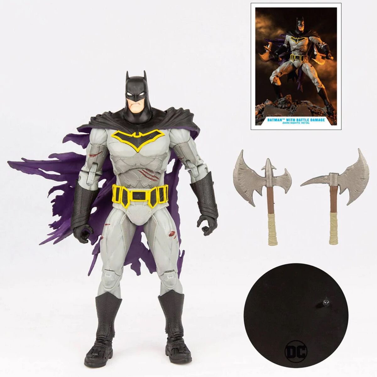 Фигурка McFarlane DC Multiverse Dark Nights Batman with Battle Damage MCF15012 18см купить,NaN