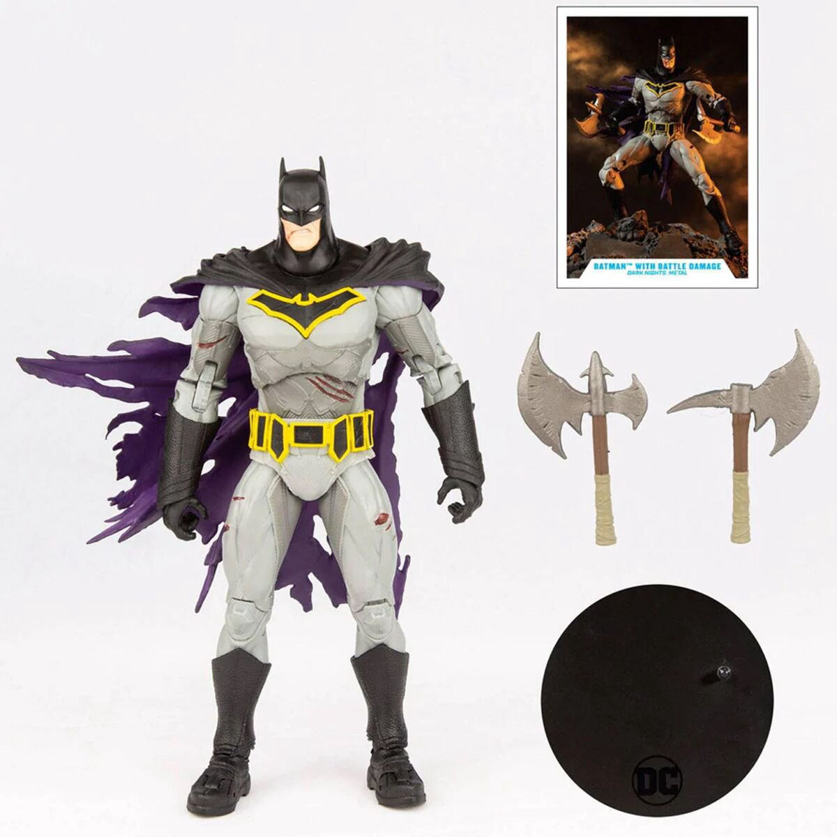Фигурка McFarlane DC Multiverse Dark Nights Batman with Battle Damage MCF15012 18см купить,NaN