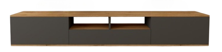 ТВ-тумба Adel Home Риз AH0732 220x35x35см черный/коричневый купить,NaN