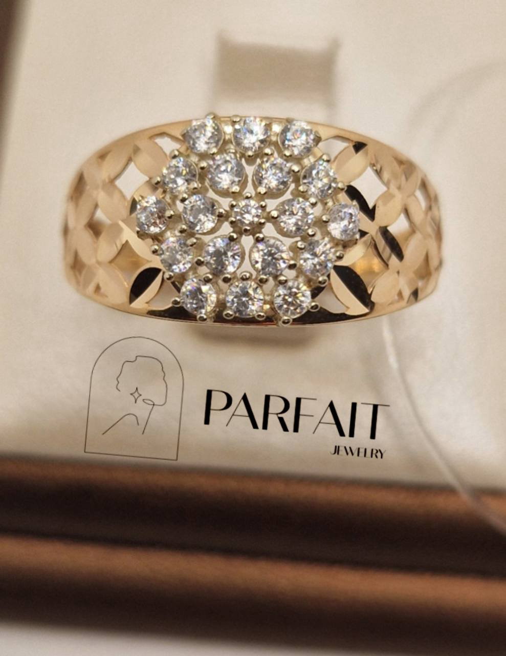 Кольцо PARFAIT JEWELRY GFC_PJ_Ch05 размер 18 вес 2 г золото, фианит купить,NaN
