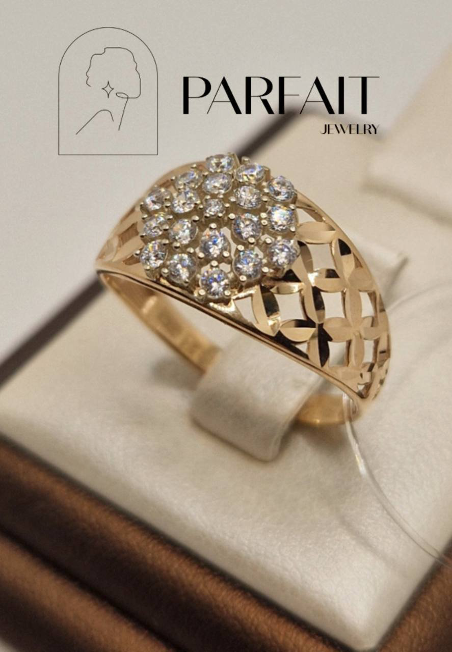 Кольцо PARFAIT JEWELRY GFC_PJ_Ch05 размер 18 вес 2 г золото, фианит купить,NaN
