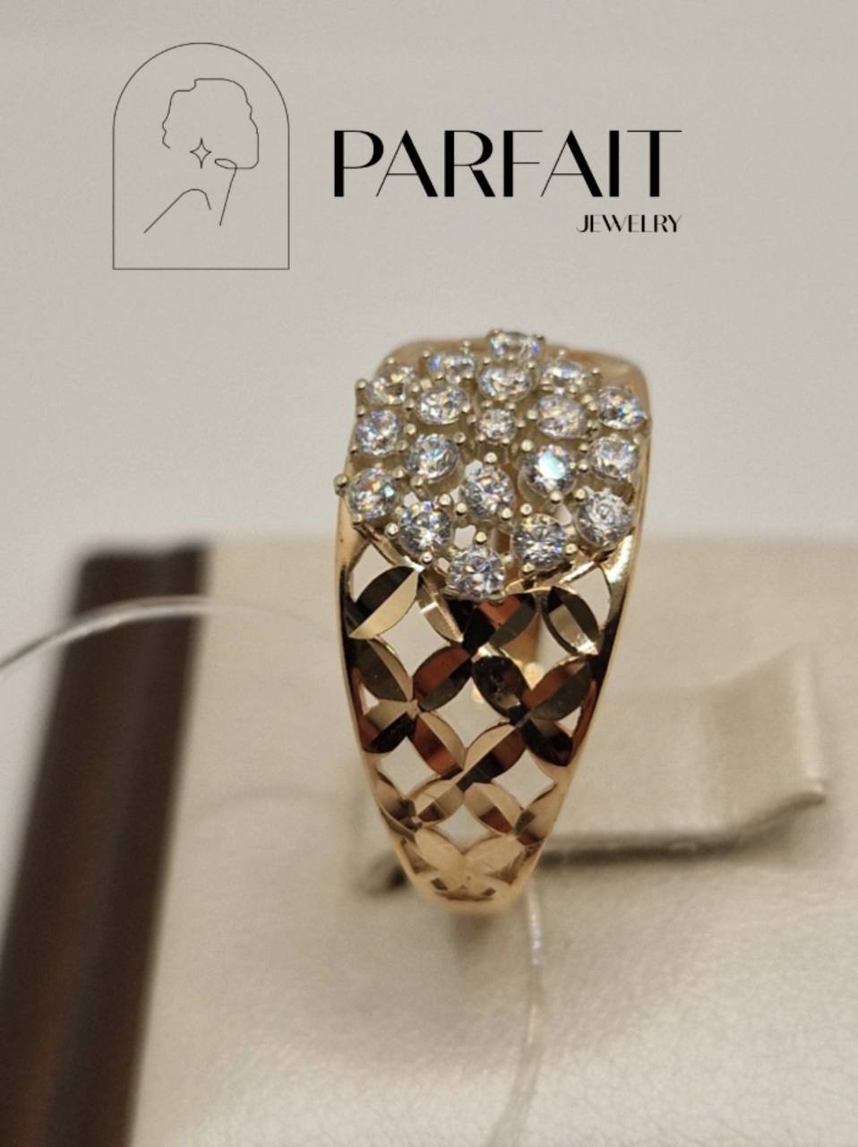 Кольцо PARFAIT JEWELRY GFC_PJ_Ch02 размер 18 вес 1.93 г золото, фианит купить,NaN