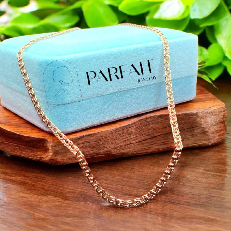 Цепь PARFAIT JEWELRY GFC_PJ_Бисмарк_Цепь_0314 длина 50 см, вес 2.6 г золото, плетение бисмарк купить,NaN