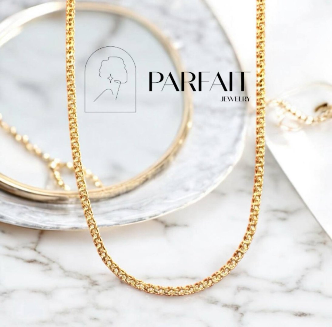 Цепь PARFAIT JEWELRY GFC_PJ_Бисмарк_Цепь_0370 длина 50 см, вес 5.4 г золото, плетение бисмарк купить,NaN