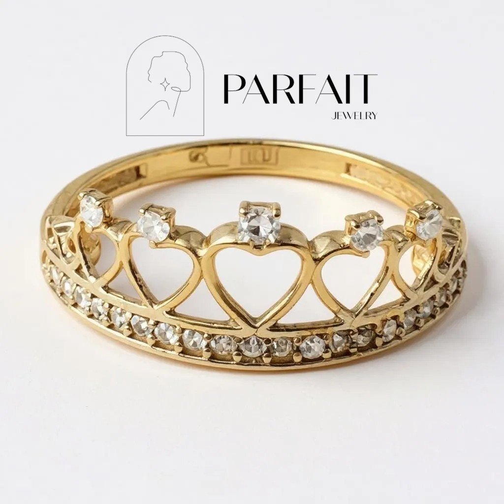 Кольцо PARFAIT JEWELRY GFC_PJ_LOVE_03 размер 17 вес 1.07 г золото, фианит купить,NaN