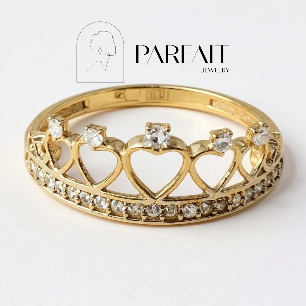 Кольцо PARFAIT JEWELRY GFC_PJ_LOVE_10 размер 17 вес 1.14 г золото, фианит купить,NaN