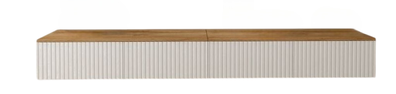 ТВ-тумба Adel Home Синна AH0380 200x30x35см белый/коричневый купить,NaN
