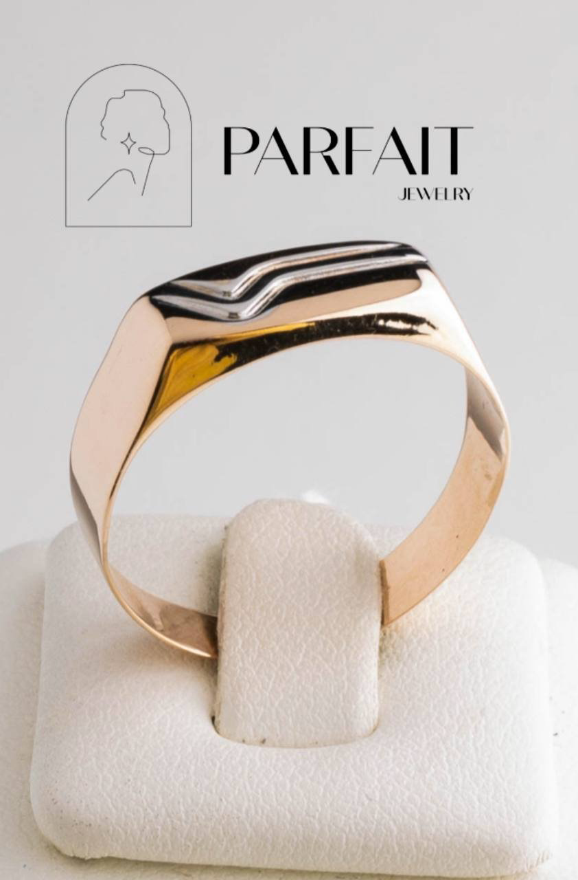 Кольцо PARFAIT JEWELRY Мужская печатка GFC_PJ_V_09 размер 20.5 вес 1.86 г золото, без вставок купить,NaN