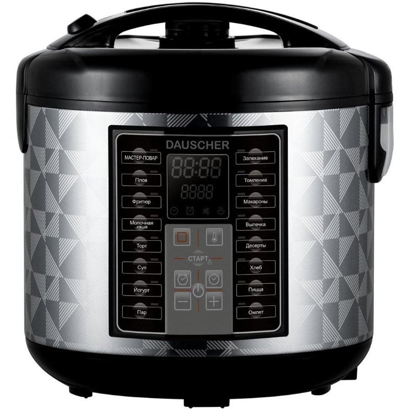 Мультиварка Daushcher DMC-5080LX серебристо-черная купить,NaN