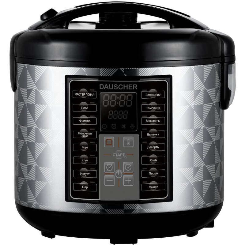 Мультиварка Daushcher DMC-5080LX серебристо-черная купить,NaN