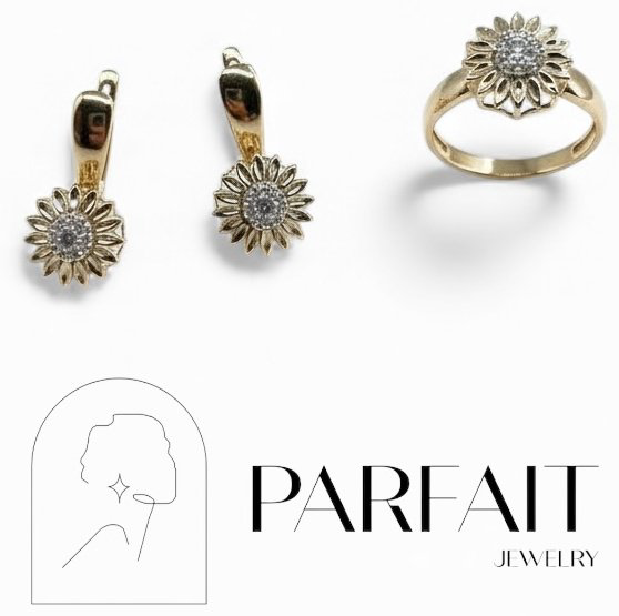 PARFAIT JEWELRY PJ_Семечки_17.5размер_3 вес 6.45 г золото, фианит купить,NaN