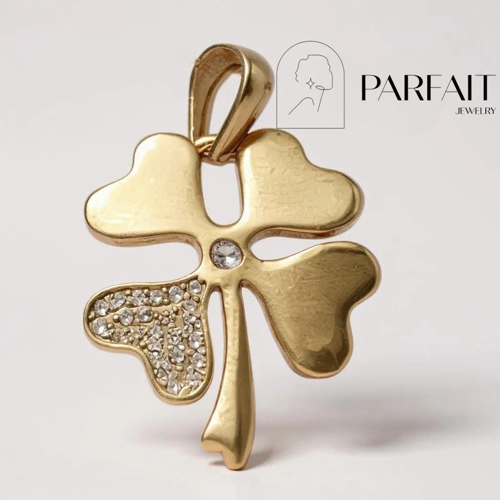 Подвеска PARFAIT JEWELRY GFC_PJ_Клевеp_14 вес 1.76 г золото, фианит купить,NaN