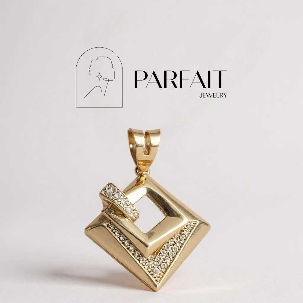 Подвеска PARFAIT JEWELRY GFC_PJ_Ромбик_20 вес 2.75 г золото, фианит купить,NaN
