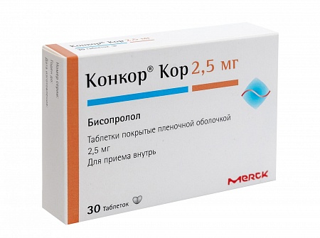 Merckle GmbH Конкор Кор 2.5мг 30шт таблетки
