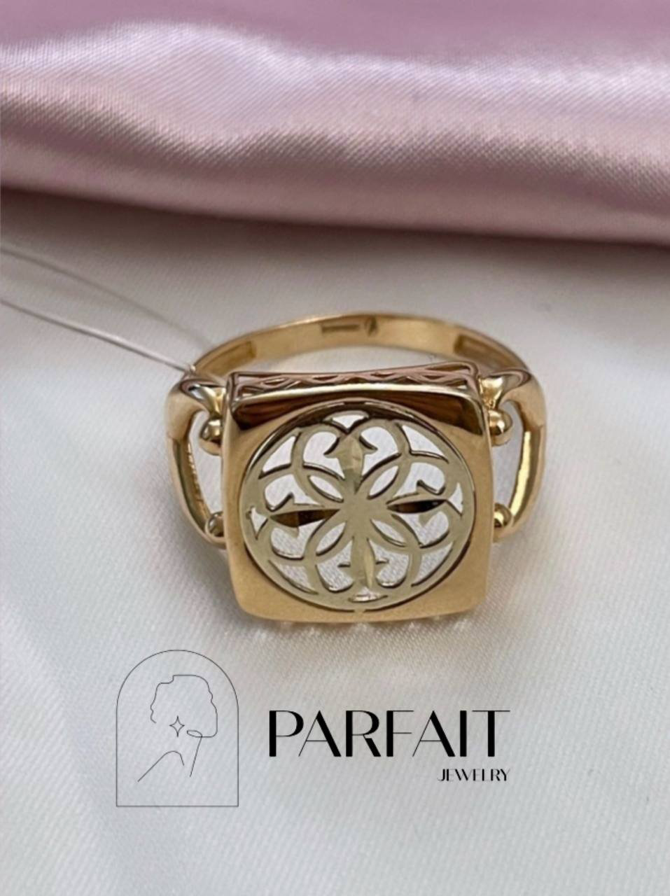 Кольцо PARFAIT JEWELRY GFC_PJ_КазУзоры_06 размер 19 вес 2.7 г золото, без вставок купить,NaN