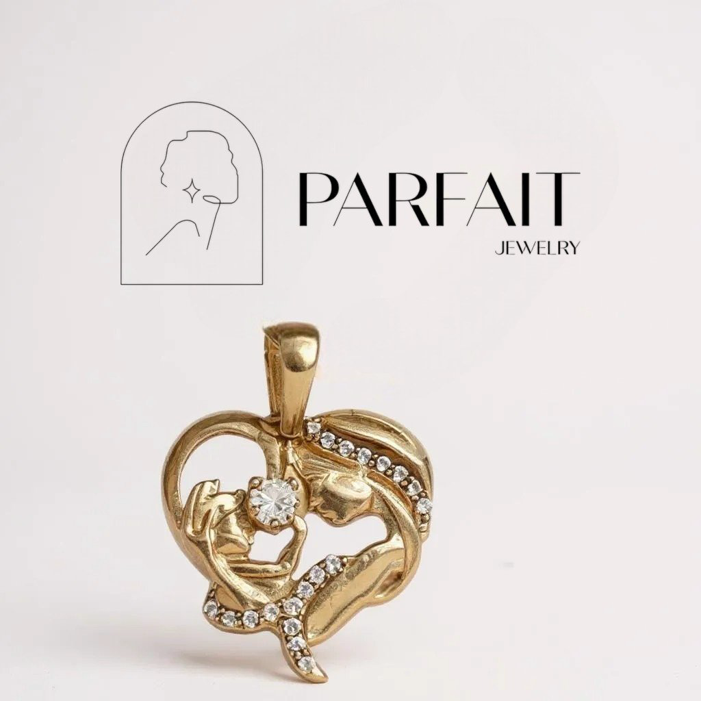 Подвеска PARFAIT JEWELRY GFC_PJ_Мать_и_Дитя_05 вес 1.18 г золото, фианит купить,NaN