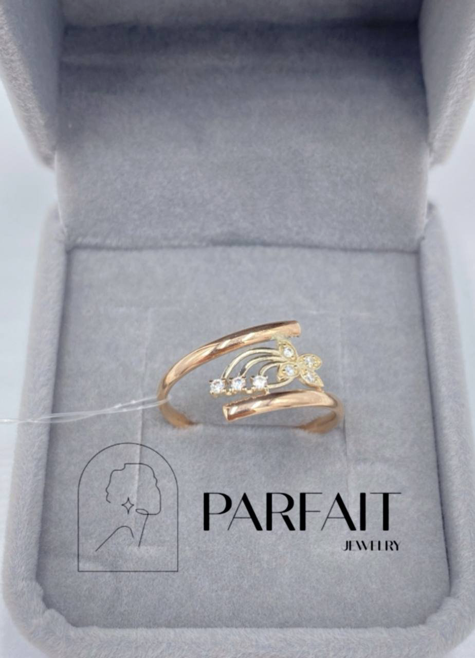 Кольцо PARFAIT JEWELRY GFC_PJ_Butterfly_05 размер 18.5 вес 1.05 г золото, фианит купить,NaN