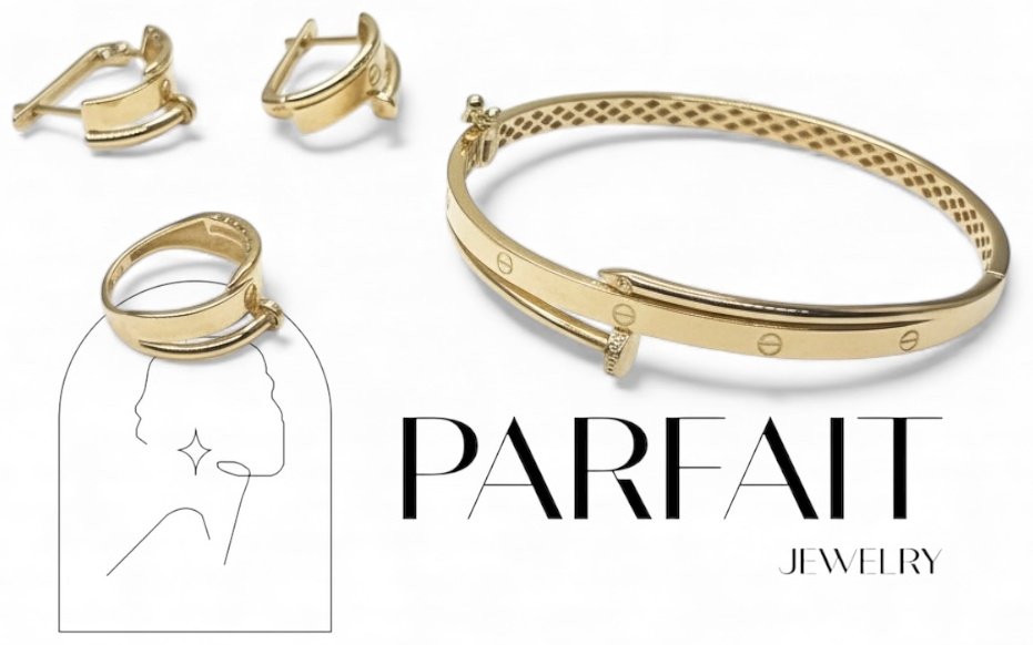 PARFAIT JEWELRY SET4955 вес 13.56 г золото, без вставок купить,NaN