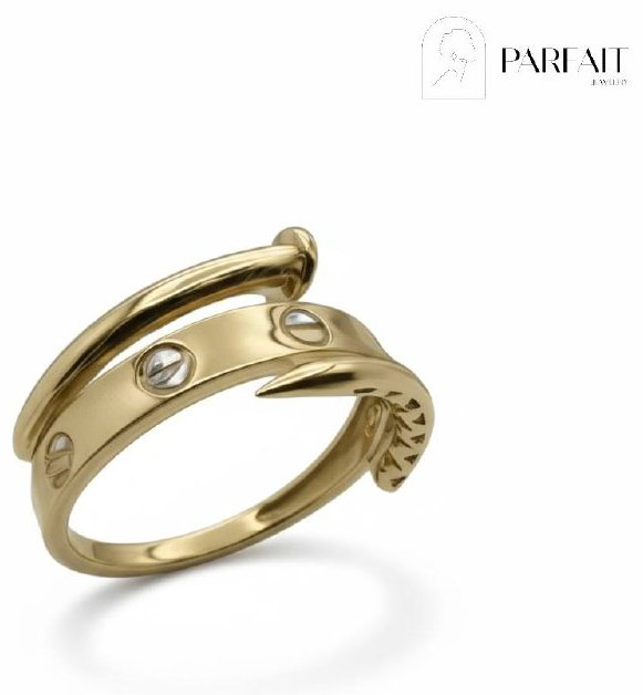 Кольцо PARFAIT JEWELRY PJ_КР_гвоздик_17размер_01 размер 17 вес 1.54 г золото, без вставок купить,NaN