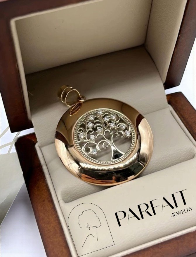 Колье PARFAIT JEWELRY Колье_Дерево_жизни_PJ20 длина 55 см вес 11.1 г золото, фианит купить,NaN