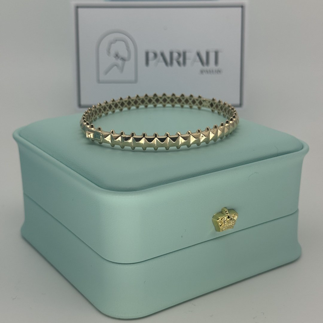 Браслет PARFAIT JEWELRY PJ_ШипыБР_04 длина 19 см, вес 7.8 г золото, плетение обод купить,NaN