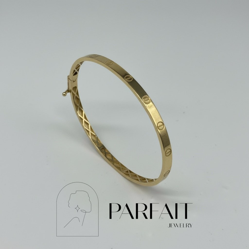 Браслет PARFAIT JEWELRY PJ_КартМБР_01 длина 18 см, вес 5.2 г золото, плетение обод купить,NaN