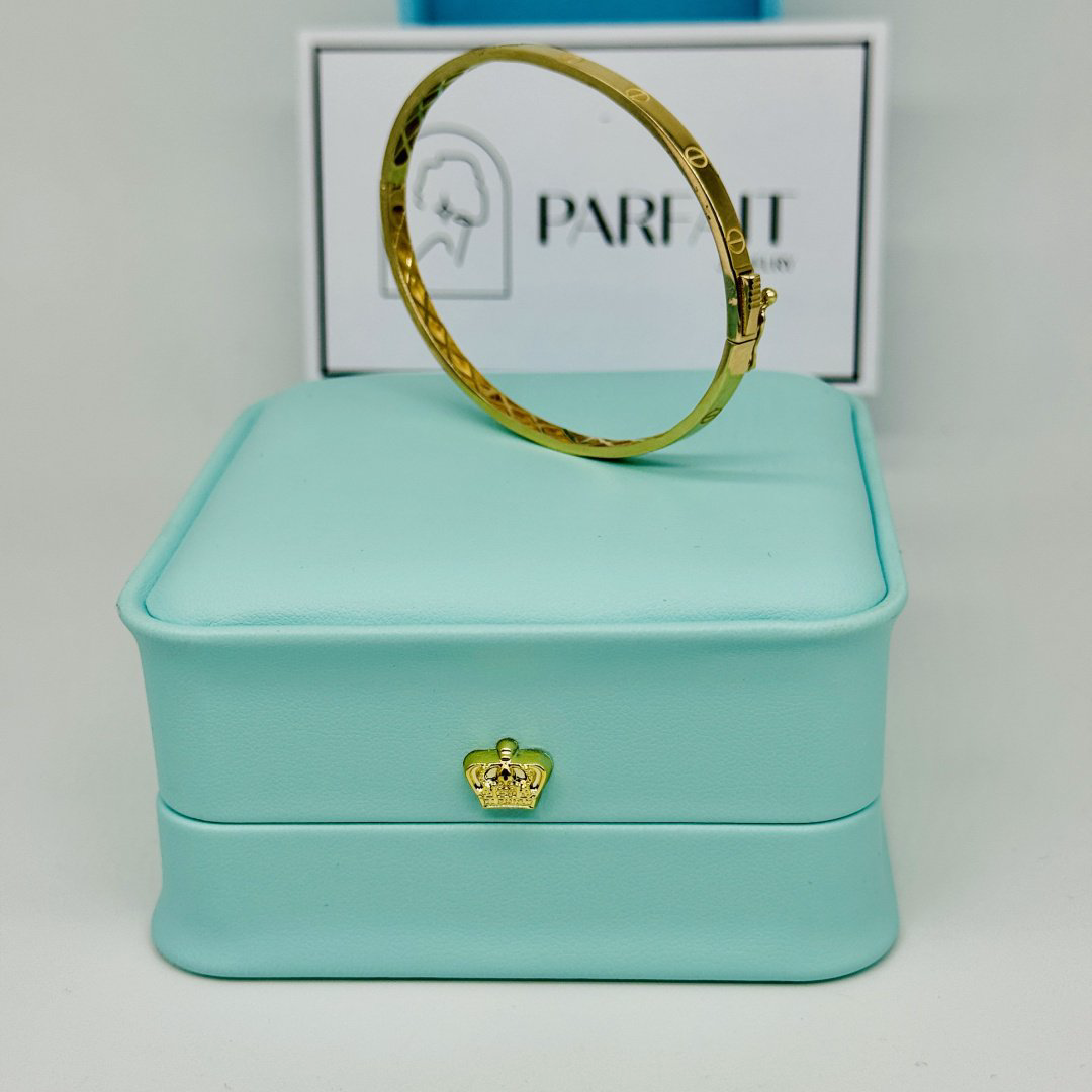 Браслет PARFAIT JEWELRY PJ_КартМБР_01 длина 18 см, вес 5.2 г золото, плетение обод купить,NaN