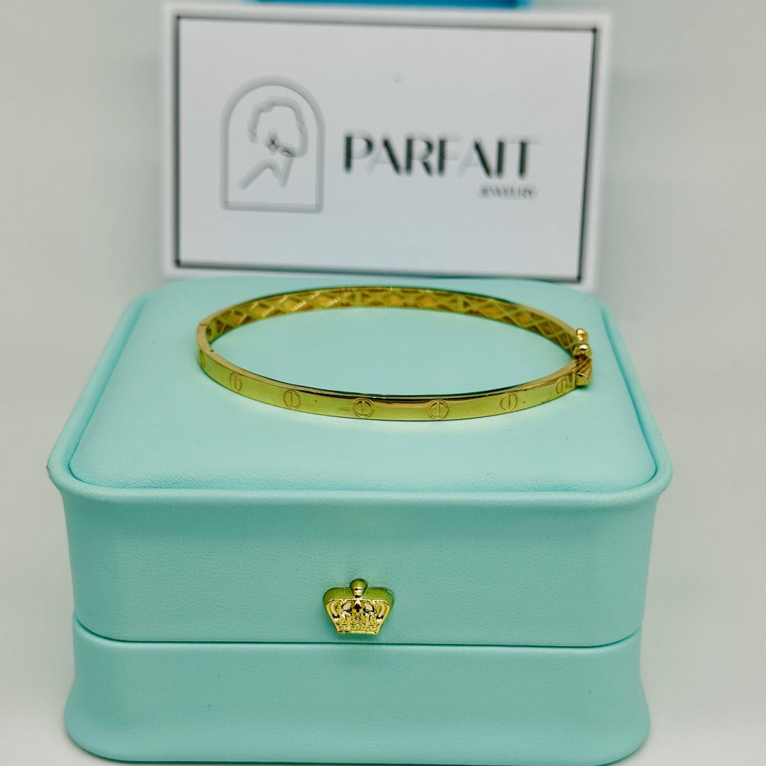 Браслет PARFAIT JEWELRY PJ_КартМБР_01 длина 18 см, вес 5.2 г золото, плетение обод купить,NaN