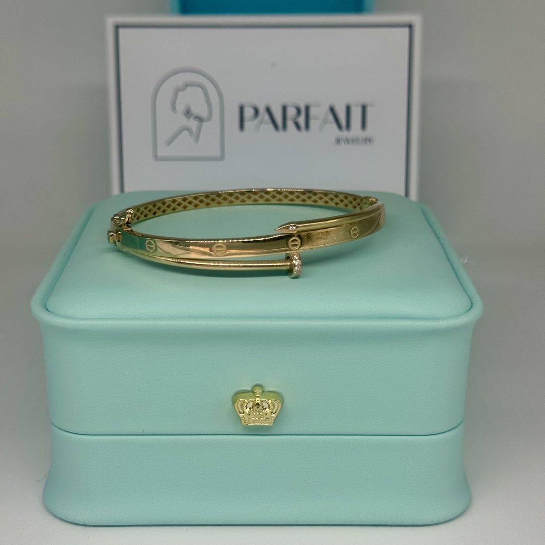 Браслет PARFAIT JEWELRY PJ_КартГвоздикБР_05 длина 19 см, вес 8.4 г золото, плетение обод купить,NaN