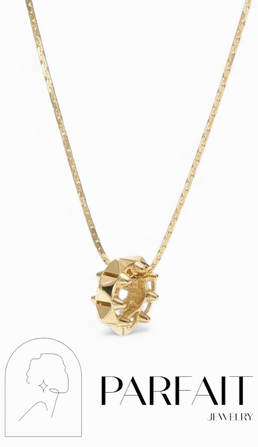 Колье PARFAIT JEWELRY PJ_Банан_Шипы_55_3 длина 55 см вес 4.75 г золото, без вставок купить,NaN