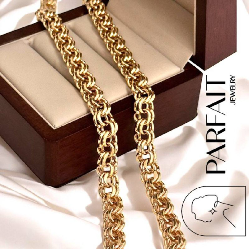 Цепь PARFAIT JEWELRY GFC_PJ_Бисмарк_Цепь_0286 длина 55 см, вес 16.75 г золото, плетение бисмарк купить,NaN