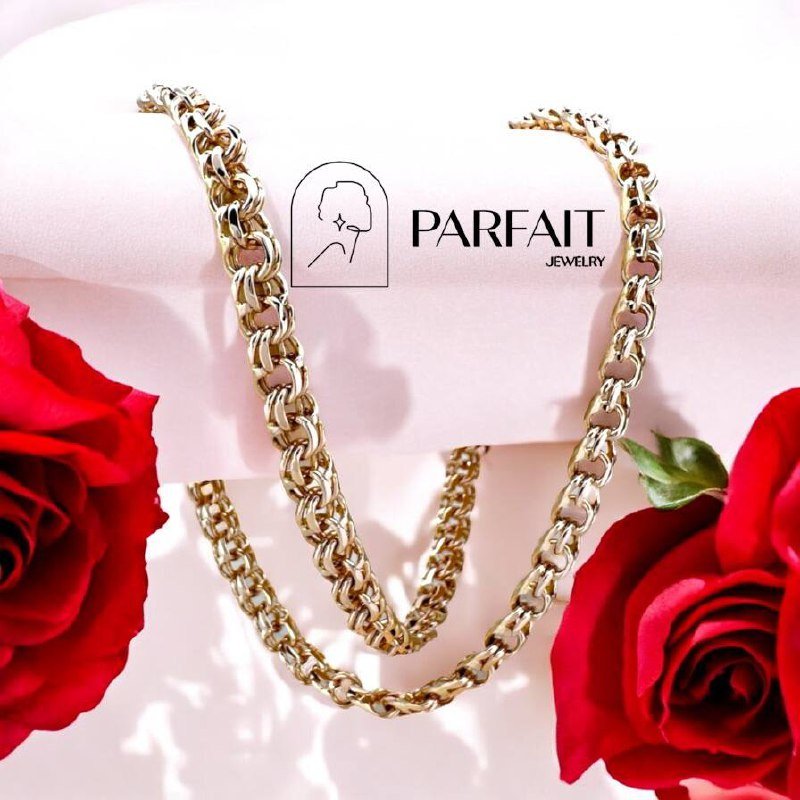 Цепь PARFAIT JEWELRY GFC_PJ_Бисмарк_Цепь_0286 длина 55 см, вес 16.75 г золото, плетение бисмарк