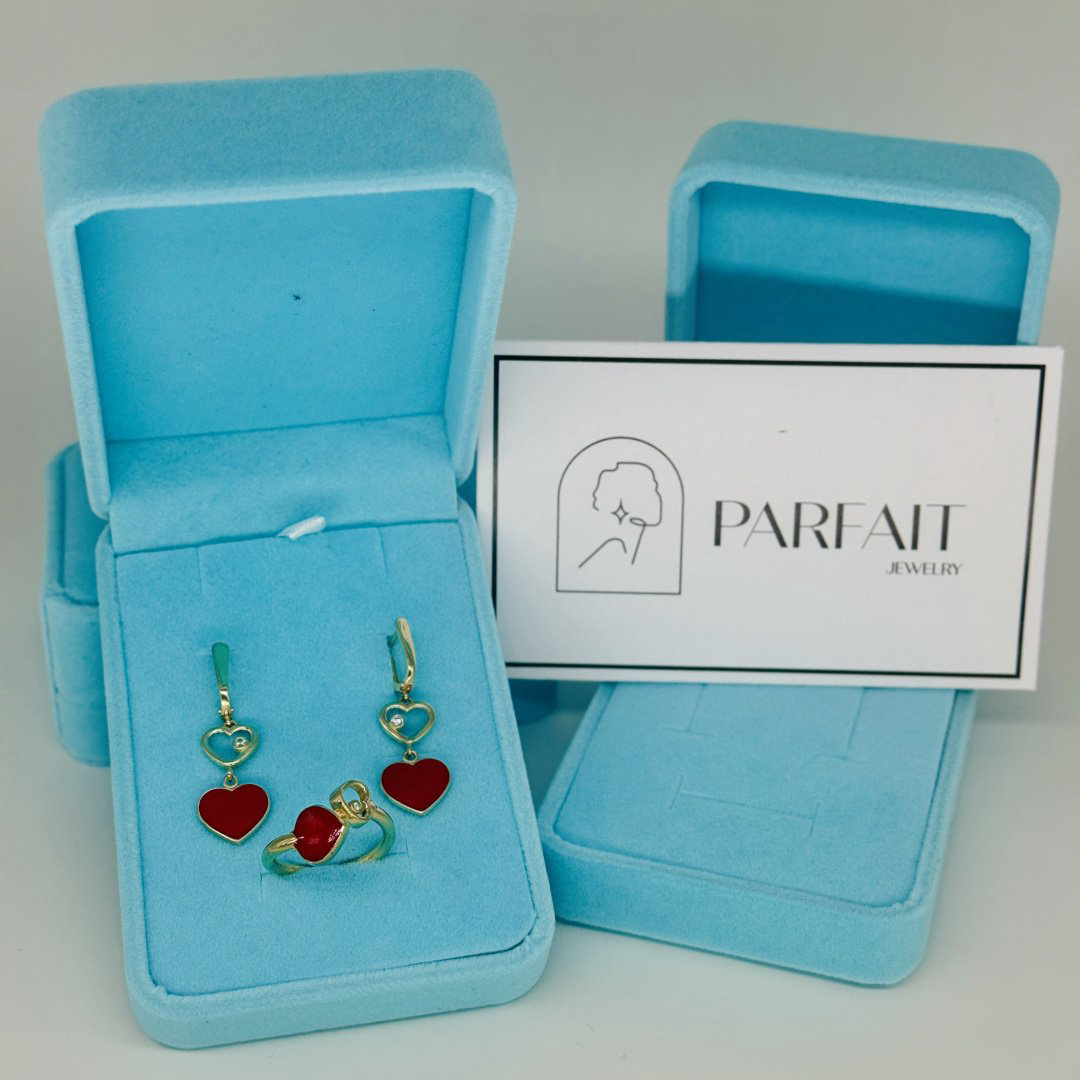 PARFAIT JEWELRY PJ_RedChprd_18.5размер_3 вес 5.75 г золото, фианит