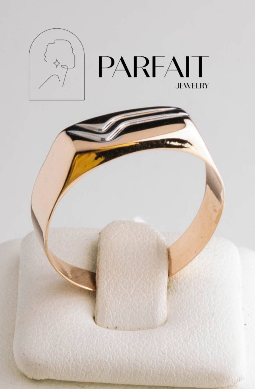 Кольцо PARFAIT JEWELRY Мужская печатка GFC_PJ_V_01 размер 20 вес 1.77 г золото, без вставок купить,NaN