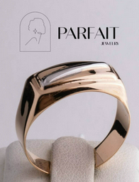 Кольцо PARFAIT JEWELRY Мужская печатка GFC_PJ_L_07 размер 20.5 вес 2.1 г золото, без вставок