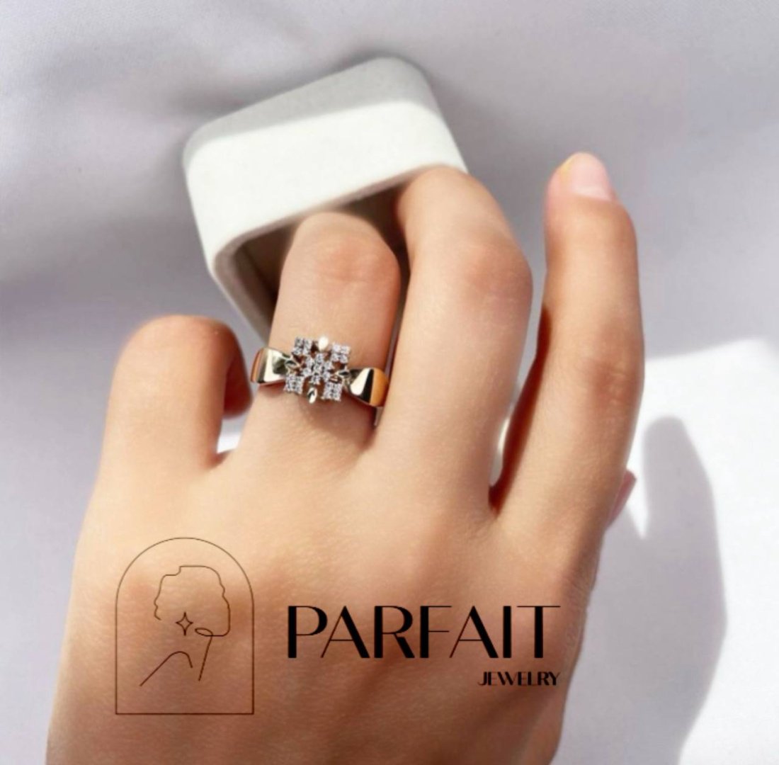 Кольцо PARFAIT JEWELRY GFC_PJ_КВК_09 размер 19 вес 2.38 г золото, фианит купить,NaN