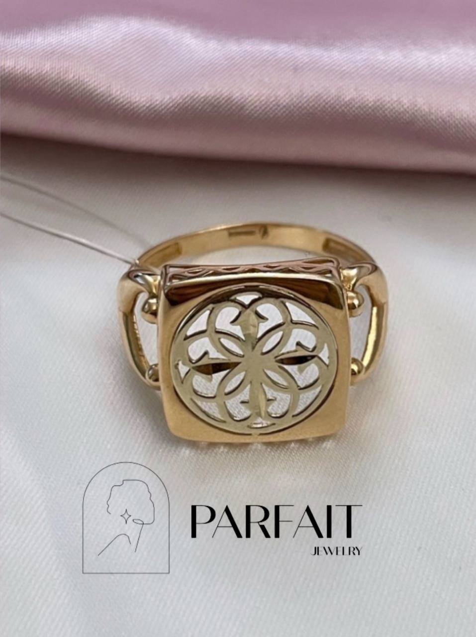 Кольцо PARFAIT JEWELRY GFC_PJ_КазУзоры_02 размер 18 вес 2.65 г золото, без вставок купить,NaN