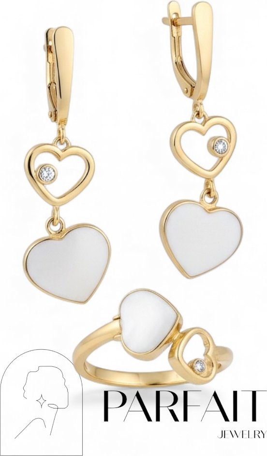 PARFAIT JEWELRY PJ_WhiteChprd_17размер_1 вес 5.65 г золото, фианит купить,NaN
