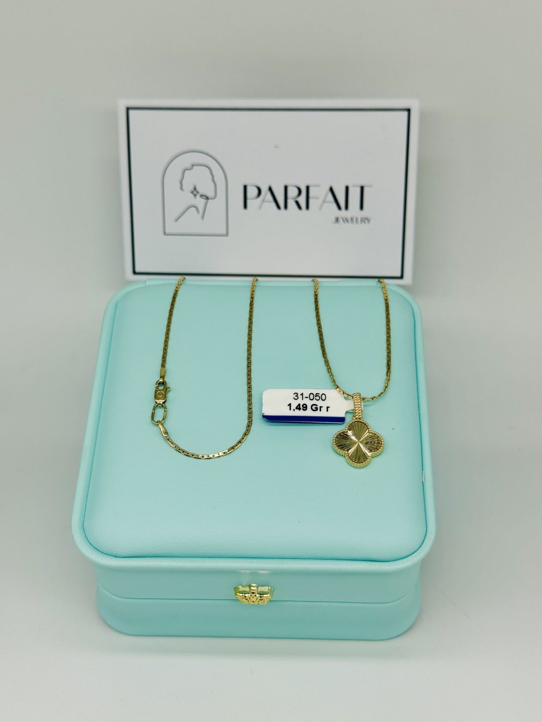 Колье PARFAIT JEWELRY PJ_Банан_Ванклиф_м_55_3 длина 55 см вес 5.25 г золото, без вставок купить,NaN