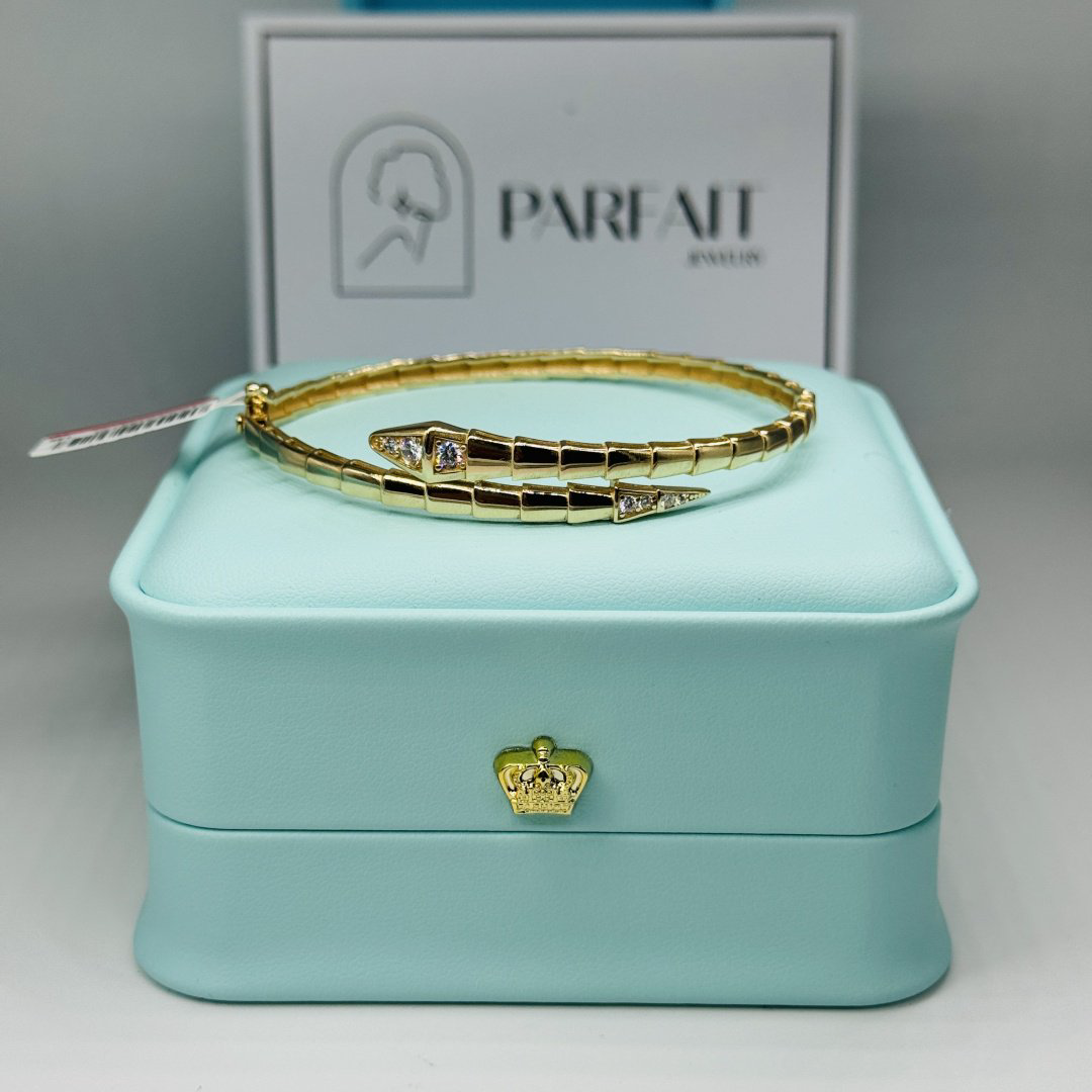 Браслет PARFAIT JEWELRY PJ_ЗмейкаБР_04 длина 19 см, вес 7.8 г золото, плетение обод купить,NaN