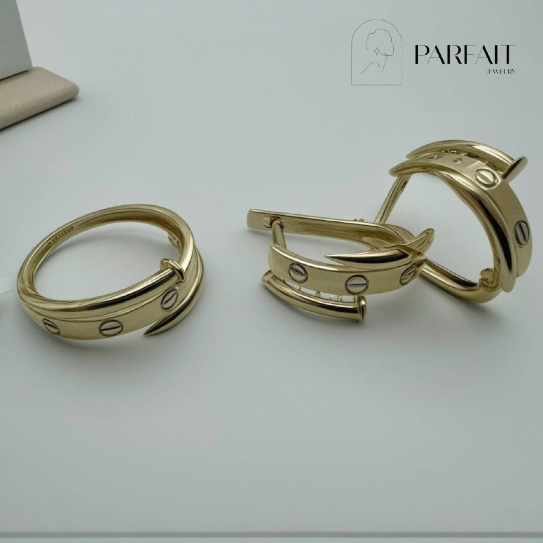 PARFAIT JEWELRY PJ_КР_Гвоздик_Комплект_17.5размер_1 вес 4.7 г золото, без вставок купить,NaN