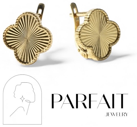 Серьги PARFAIT JEWELRY PJ_VC_Серьги_01 вес 3.3 г золото, без вставок купить,NaN