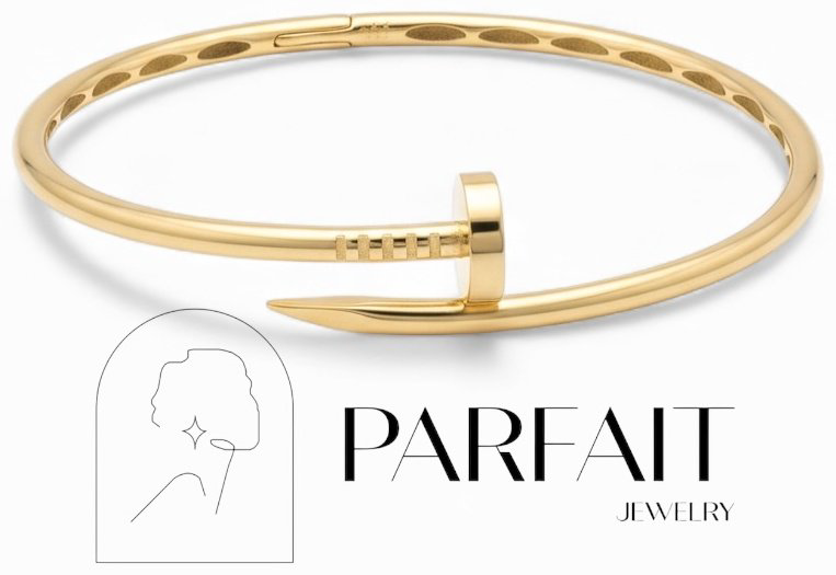 Браслет PARFAIT JEWELRY PJ_ГвоздикБР_02 длина 18 см, вес 6.9 г золото, плетение обод купить,NaN