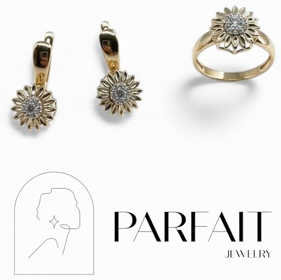 PARFAIT JEWELRY PJ_Семечки_20размер_3 вес 6.45 г золото, фианит купить,NaN