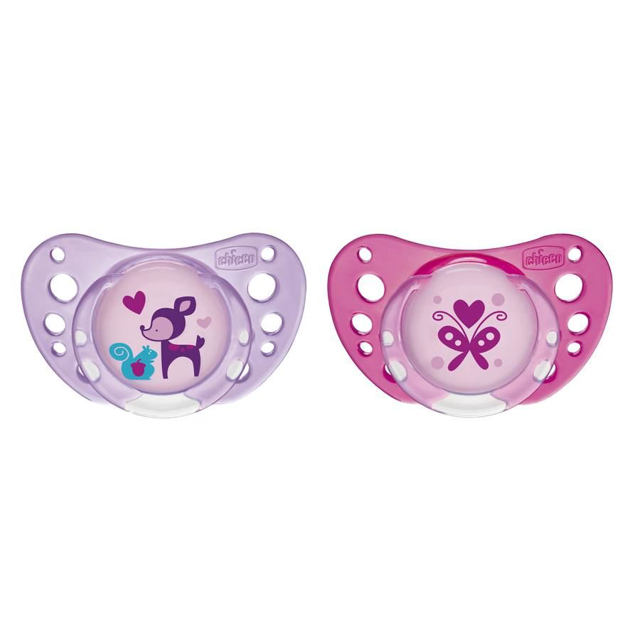 Пустышка Chicco Physio Air 2 шт 6-12м розовая  купить,NaN