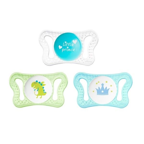 Пустышка Chicco Micro 2 шт 0+ голубая  купить,NaN